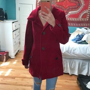 Red Pea coat